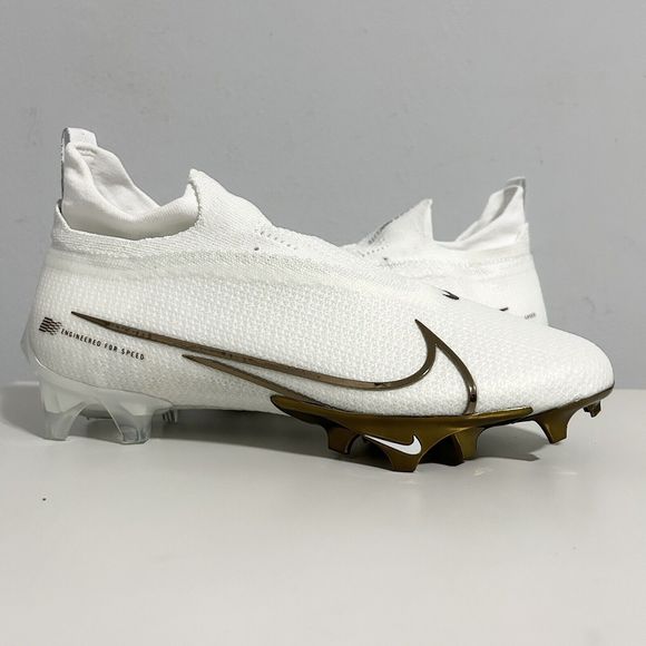 Nike Vapor Edge Elite 360 “White Metallic Gold” Men’s Size 8 Football Cleats